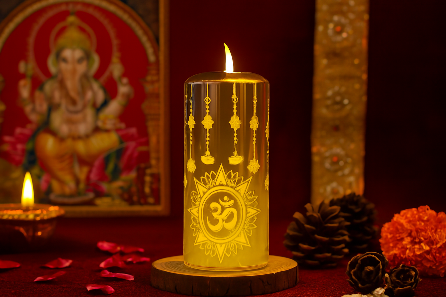 Realistic Moving 🕉️Flame LED Light