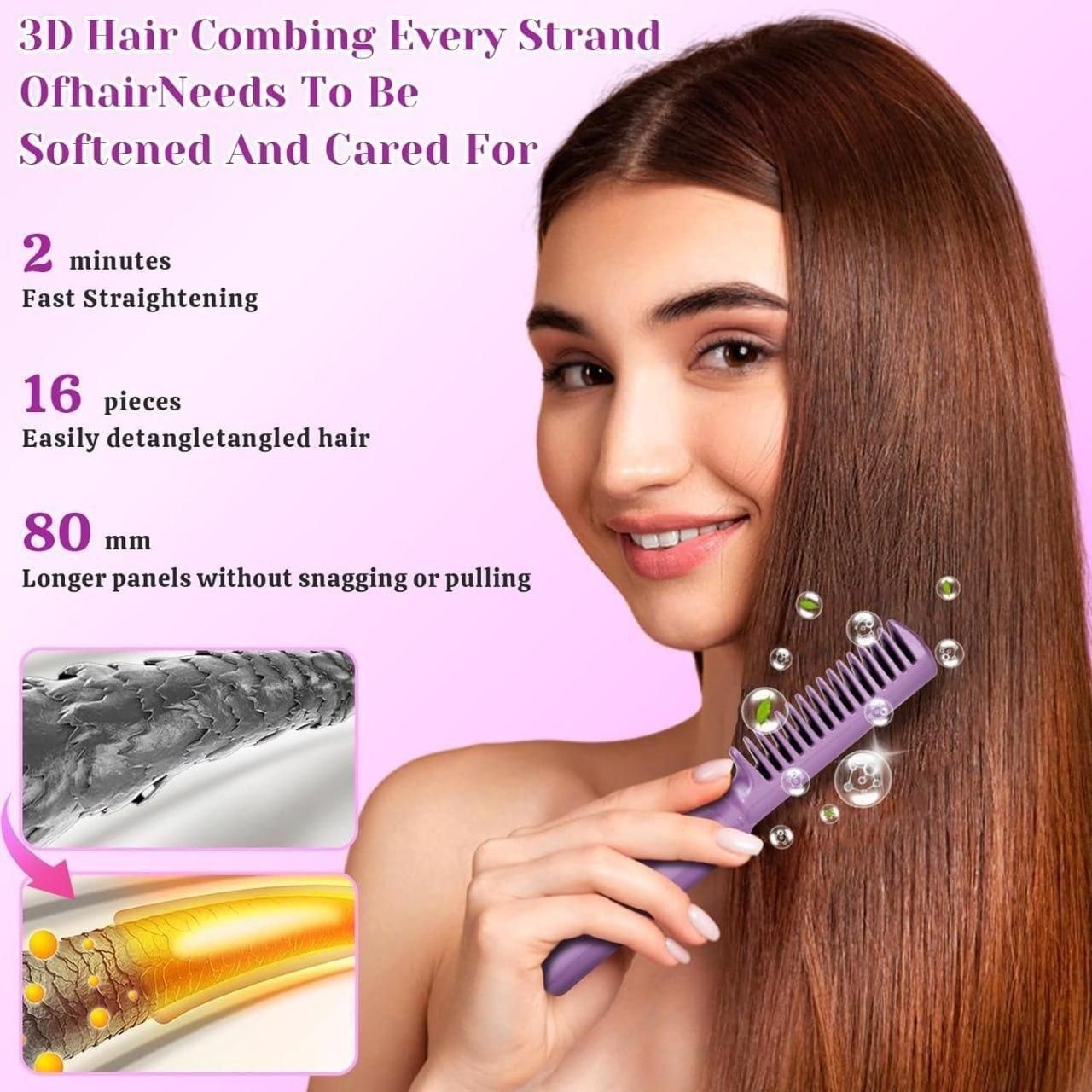 Meneflix Portable Mini Cordless Hair Straightener Hot Comb