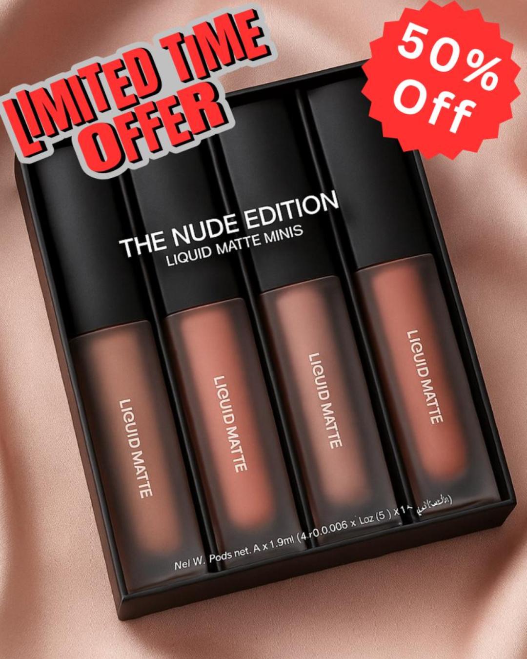 The Nude Edition Liquid Matte Lipstick Set of 4 (16ml)