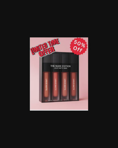 The Nude Edition Liquid Matte Lipstick Set of 4 (16ml)