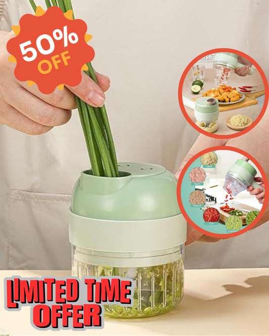 4 in 1 Portable Electric Vegetable Cutter Set
